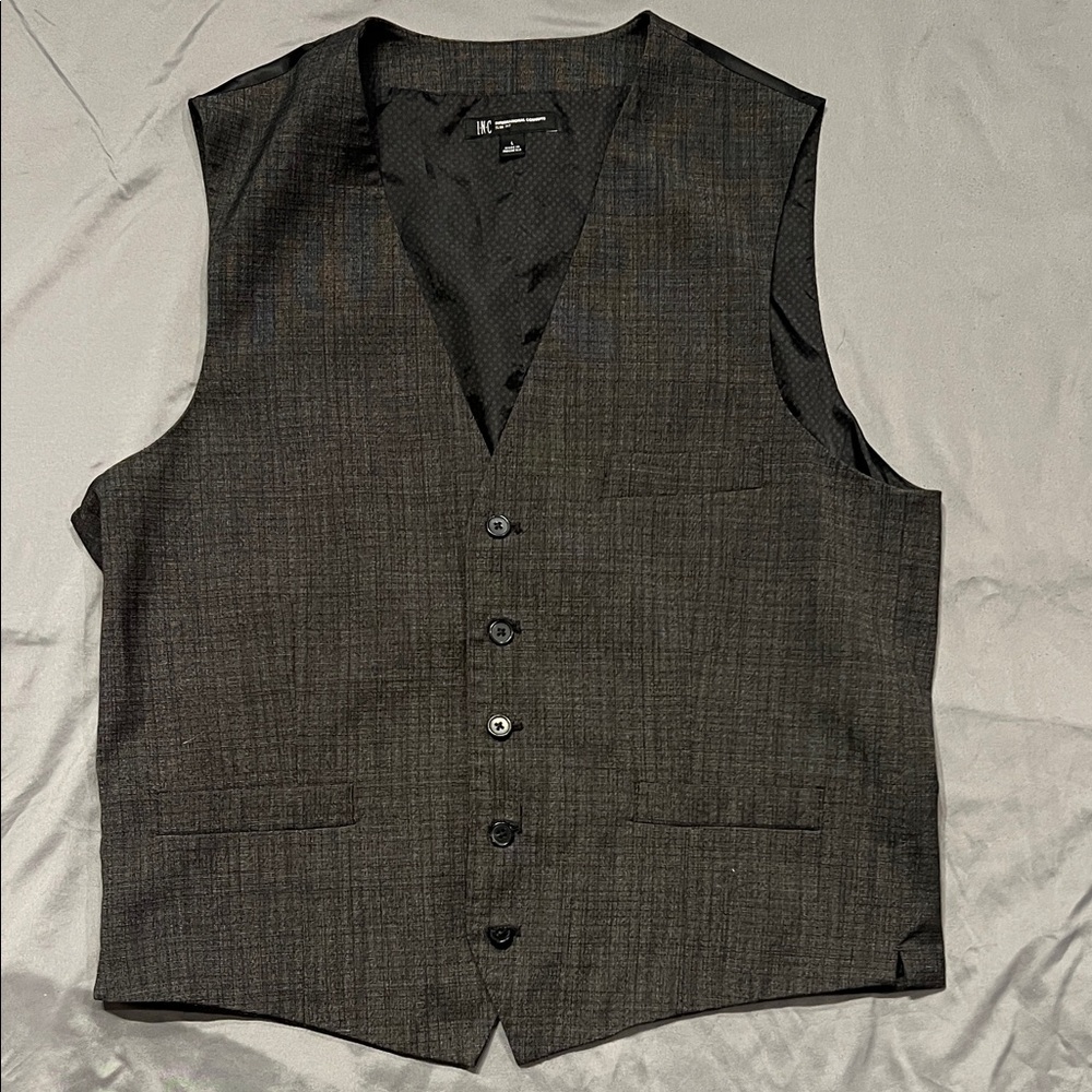 INC International Concepts Charcoal Men's Vest